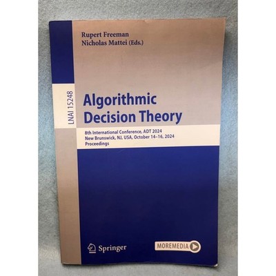 Algorithmic Decision Theory Springer 8th edition