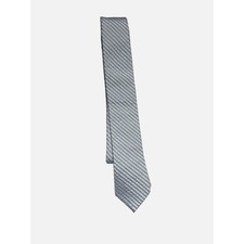 Crewcuts Tie Kids OS Blue Seersucker Silk Cotton Blend Striped Formal Preppy
