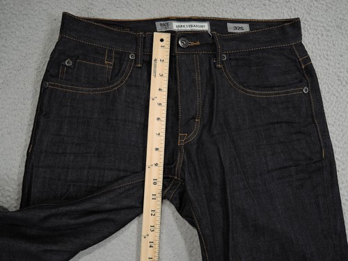Jeans uomo BKE fibbia 32x30 blu jake denim dritto bottoni mosca ricamato - Foto 5 di 10