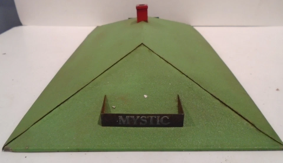 VINTAGE AMERICAN FLYER S GAUGE GREEN METAL ROOF FOR MYSTIC STATION - Image 4 of 4