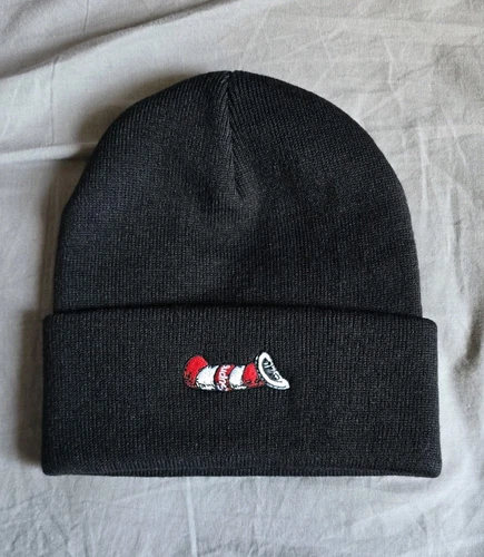Bonnet noir Supreme Cat In The Hat NEUF FW18