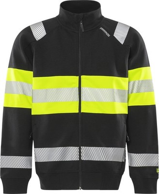 FRISTADS 301562-196 High Vis Sweatjacke Kl 1 7531 GKC  Gr.M Warnschutz-Gelb/Schw