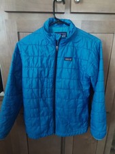 Patagonia Down Puffer Jacket Size Large 12 Blue Kids Coat P