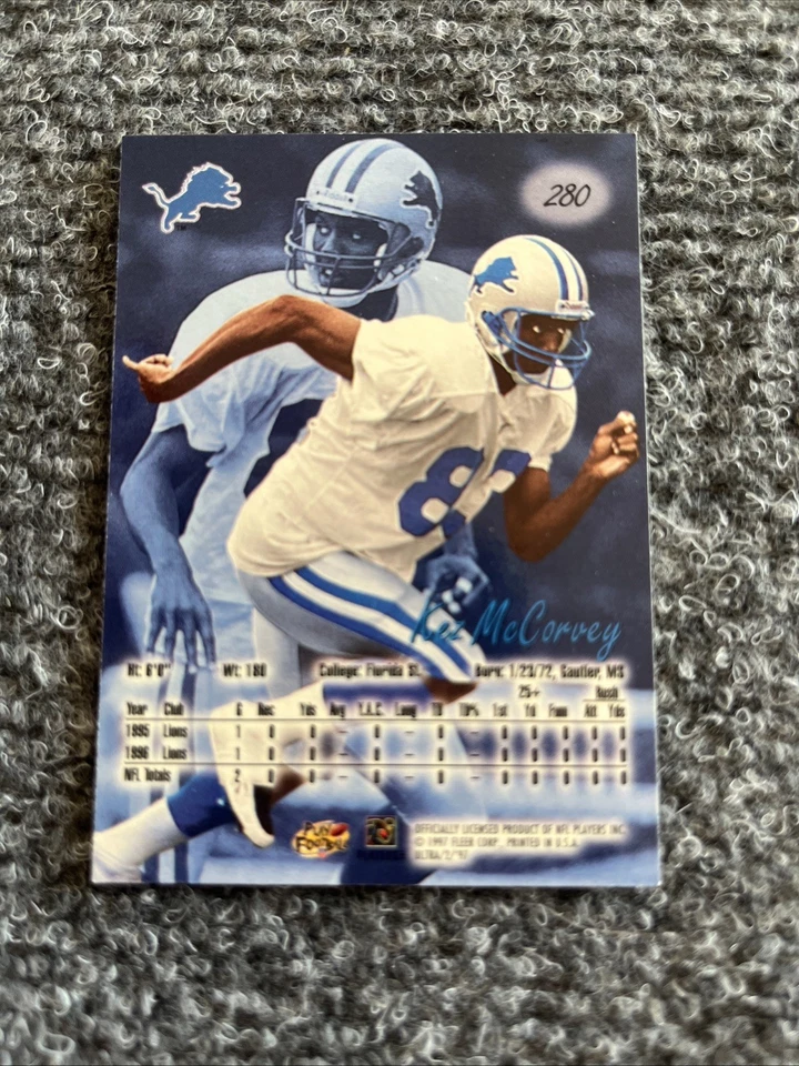 1997 Fleer Ultra Kez McCorvey #280 Rookie RC - Image 2 of 2