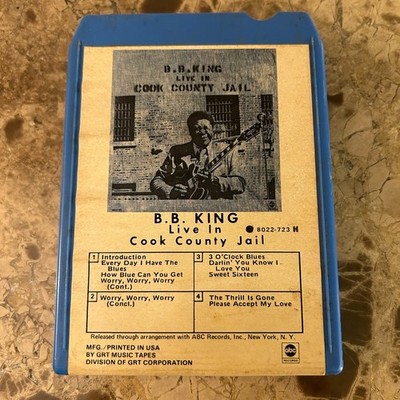 B.B. KING LIVE IN THE COOK COUNTY JAIL 8 TRACK TAPE