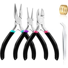 Jewelry Pliers Set of 3 with Needle Nose Round Nose and Diagonal Cutters for