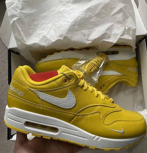 Nike X SUPREME Air Max 1 Speed Jaune UK11 US12 EU46 Neuf