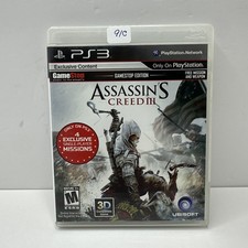 Assassin's Creed III GameStop Edition PS3 PlayStation 3 COMPLETE Excellent#91C