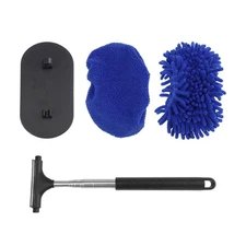 Effortless Car Windshield Cleaning Tool with Built in Squeegee and Cloth