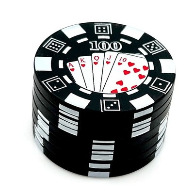 Poker Tabakmühle Chip 3 Stück Style Gewürzschneider 40mm Kräuterschneider Zugang