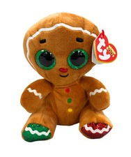 Ty Beanie Boos - Crumble the Gingerbread Man, Glitter Eyes, MWMT Stuffed Animal