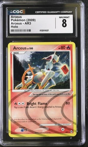 CGC 8 Arceus AR3 Holo Arceus Graded Pokemon Card