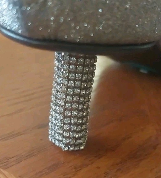 Calvin Klein 205W39NYC Silver Glitter Kitten Heel Boots Sz 38.5 (7.5) image 6