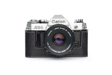 A-1 Case, Handmade Genuine Real Leather Half Camera Case Bag Cover for Canon ...