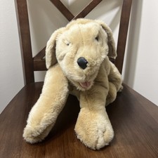 Folkmanis Yellow Lab puppy dog plush full body Puppet 18" long, EUC