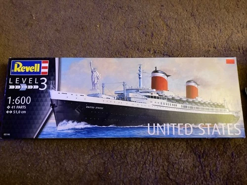 Very Rare Revell SS United States 1:600 Ocean Liner Collectors Item