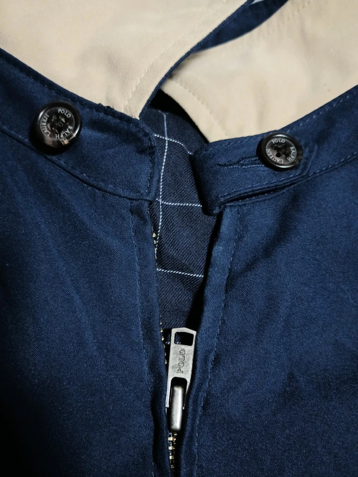 Vtg Polo Ralph Lauren Men's Bi Swing Harrington Navy Blue Plaid Lined Jacket XXL - Image 3 of 4