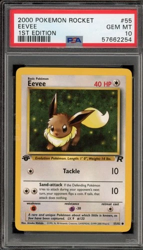 Pokemon Eevee Team Rocket 1st Edition #55 PSA 10 Gem Mint