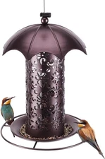 Metal Bird Feeder for Outdoors Hanging,Squirrel Proof Wild Bird Feeders