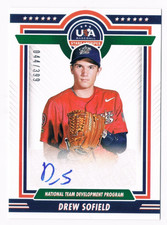 44/399 Panini 2022 USA Baseball Stars & Stripes Drew Sofield Auto Signed NTDP-DS