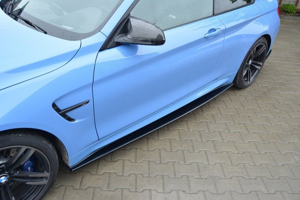 Maxton Design Seitenschweller Ansatz (Paar) V.1 Passend FüR BMW M4 F82 Schwarz H-image