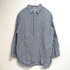 Margaret Howell Gingham Check Long-Sleeve Pullover Top Size S