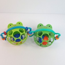 Oball Bright Starts Baby Toys Lot of 2 Frog G...