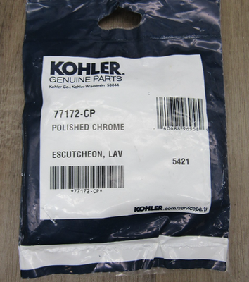 #ad #ad Genuine Kohler Parts 77172 CP Polished Chrome LAV Escutcheon NEW SEALED 3 AVAIL $14.99