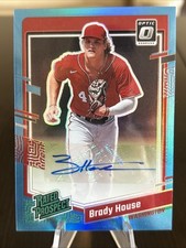 2023 Donruss Optic Rated Prospects Signatures Carolina Blue #57 Brady House /35
