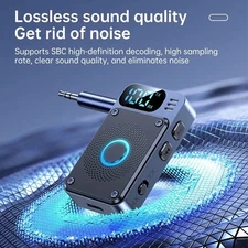Wireless Bluetooth 5.4 Transmitter Receiver for Car Music Audio Aux Adapter