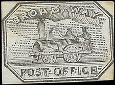 Broadway Post Office 26L NY Forgery Taylor/Hussey Local Locomotive Cinderella