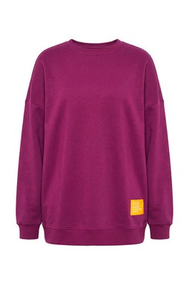 Studio Untold Damen große Größen Sweatshirt oversized Statement Patch