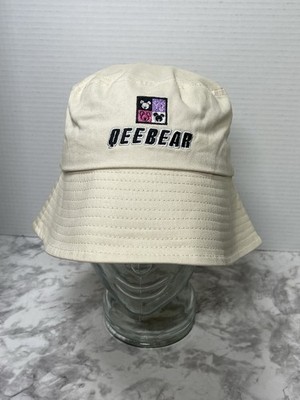 NEW Miniso QeeBear Bucket Hat Embroidered 57cm Toy2R RARE Cream Off White
