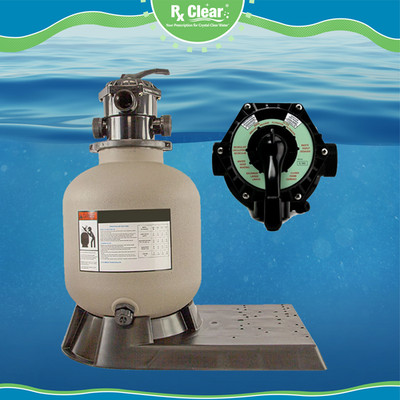 sand 2 water Rx Clear Above Ground Swimming Pool Sand Filter w/ Valve & Base