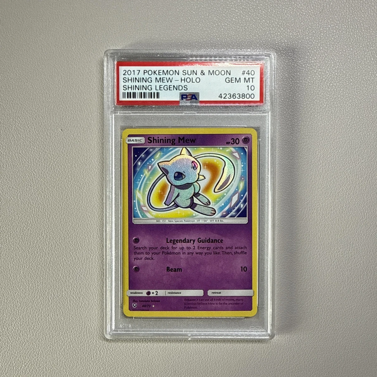 Mew Pokémon TCG Shining Legends Individual Collectible Card Game