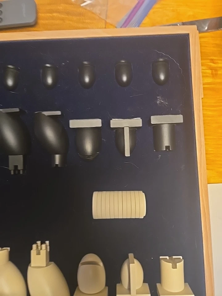 Michael Graves Design Chess & Checker Wood Board Complete in Box Post Modern - Image 4 of 4