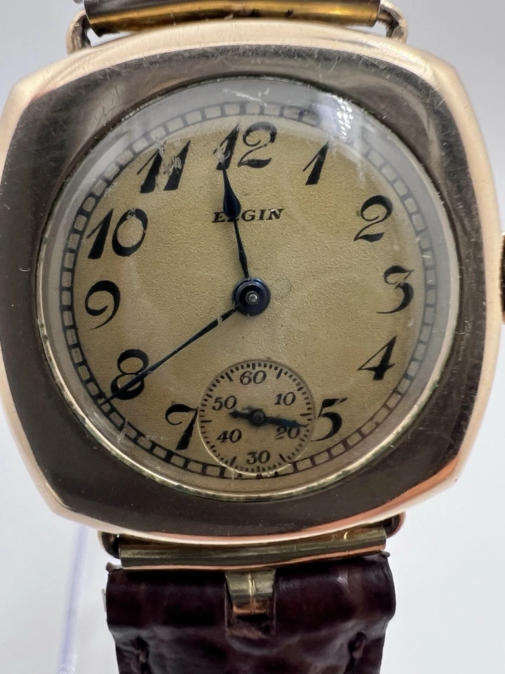 Vintage Unique 1920’s Elgin Gold Plated Watch Engraving Ella M Myers 10/16/1920 - Image 3 of 4