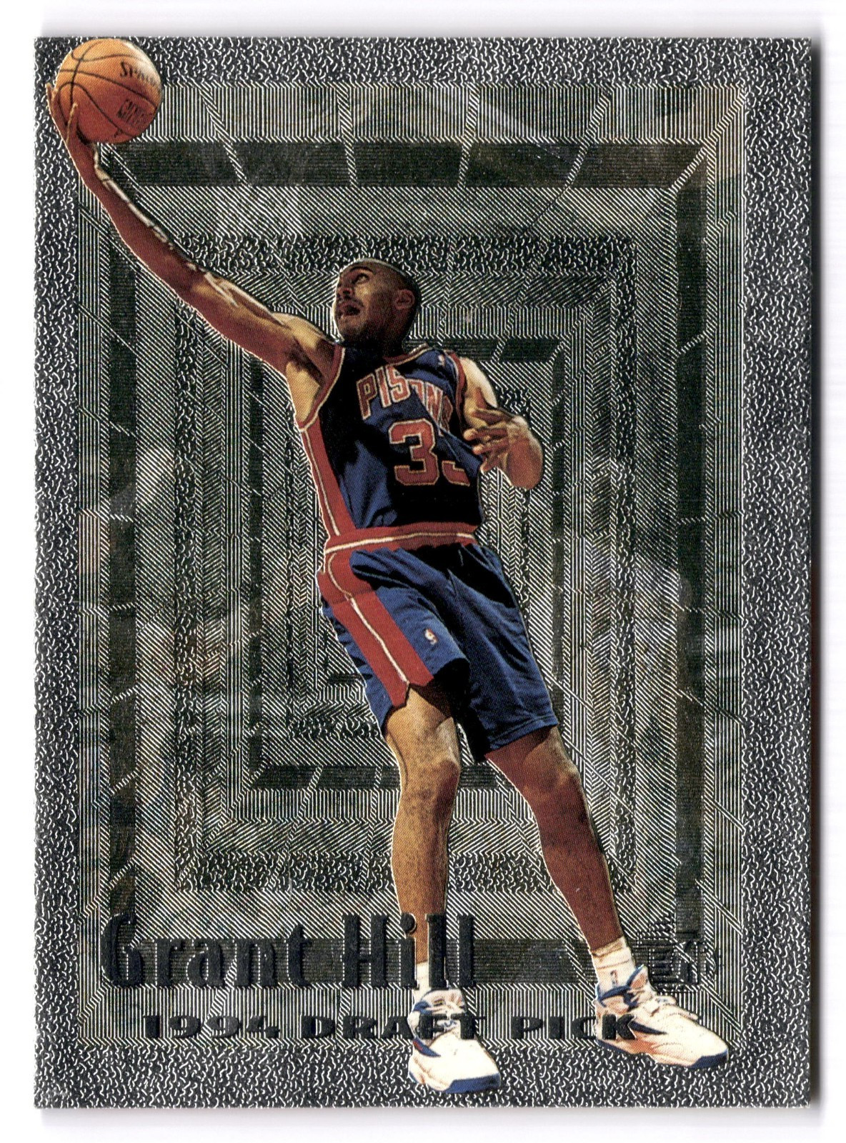 Grant Hill 1994-95 Draft Pick Topps Embossed #103 Detroit Pistons-UnltdCards