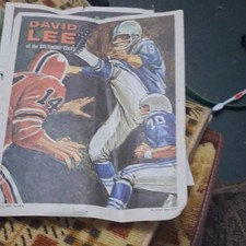 Topps 1970 Posters David Lee #10 Baltimore Colts NFL Football Card