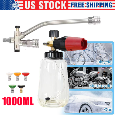 #ad Pressure Washer Foam Cannon with Dual Connector Double Tip Attachment Dual La... $30.98