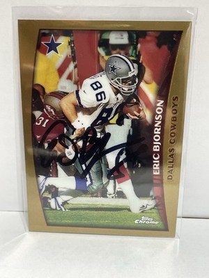 1998 Topps Chrome Eric Bjornson Auto Signed Autograph Dallas Cowboys