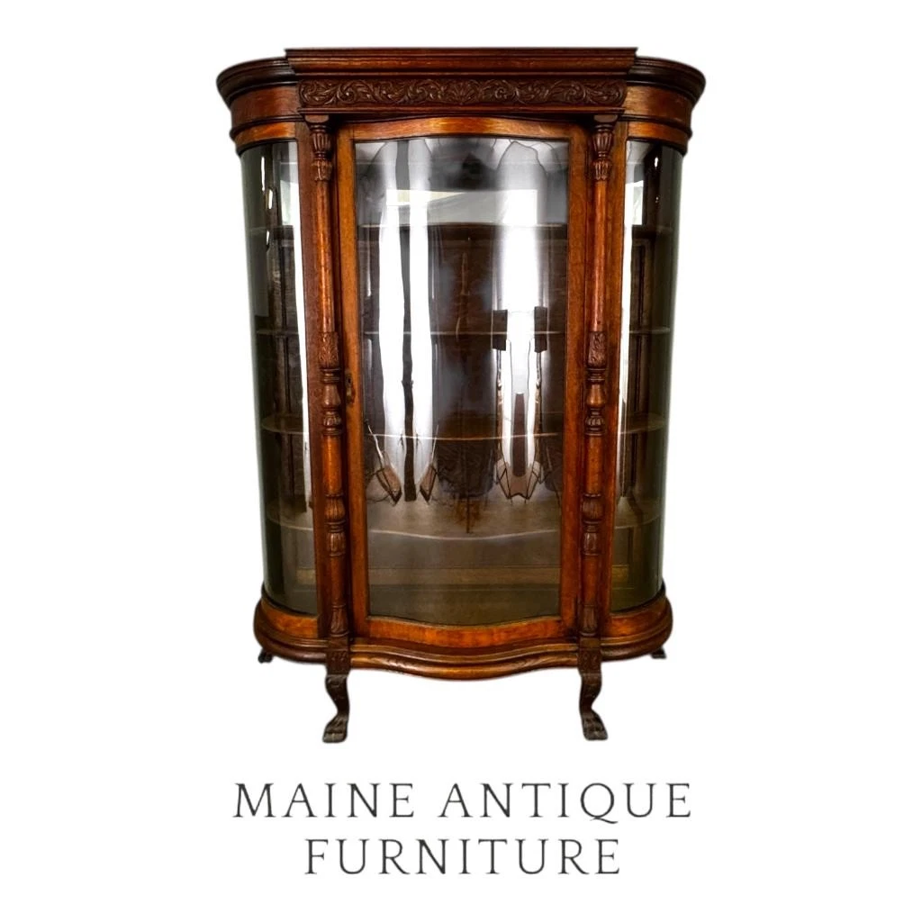 Glass Antique China Cabinets 1850-1899 Time Period Manufactured