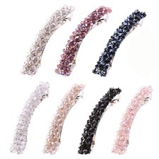 Hair Barrettes Hair Clips Crystal Rhinestone Hair Pins French Design Bridal F...