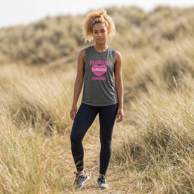 Fearless Female youth empowering tank | flowy scoop muscle