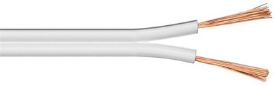 goobay Lautsprecherkabel CCa2 x 4,0 mm weiß 25 m