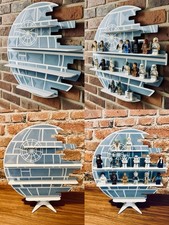 Death Star Display Stand for LEGO Minifigures 21 Capacity Gray/White Wall Mount