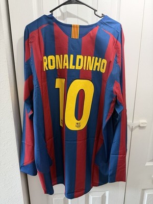 Nike FC Barcelona reissue Ronaldinho 05/06 Long Sleeve Jersey | eBay