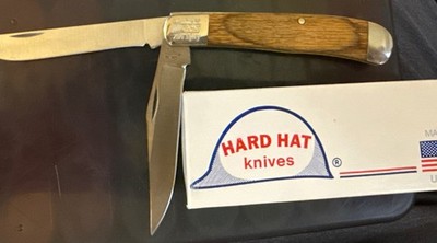 Vintage Hard Hat Knife S&S Union Folding Pocket Knife USA On Target Zero Injury!