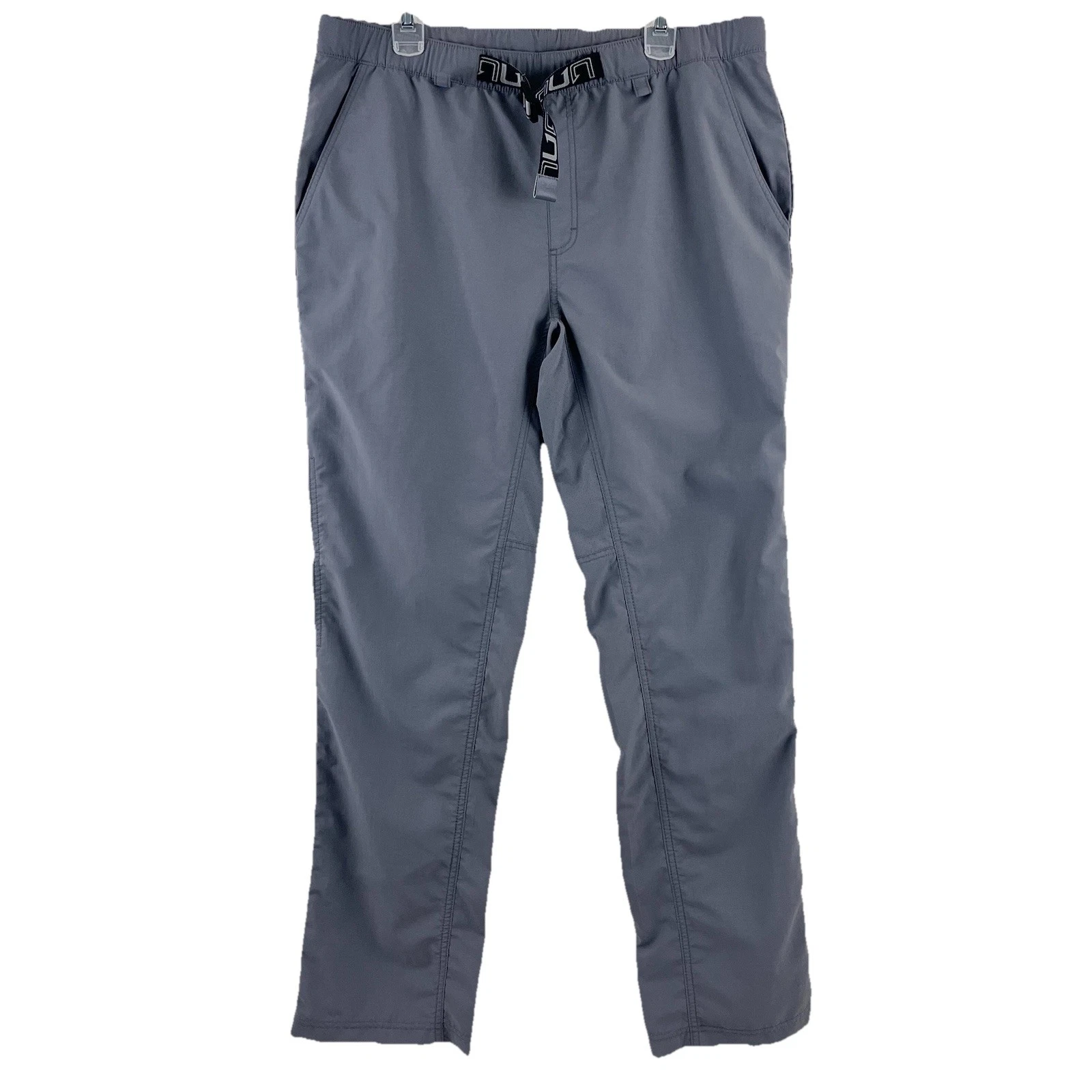 Huk Creekbed Fishing Pants Mens L 36x32 Gray Vented Lightweight DWR H2000193