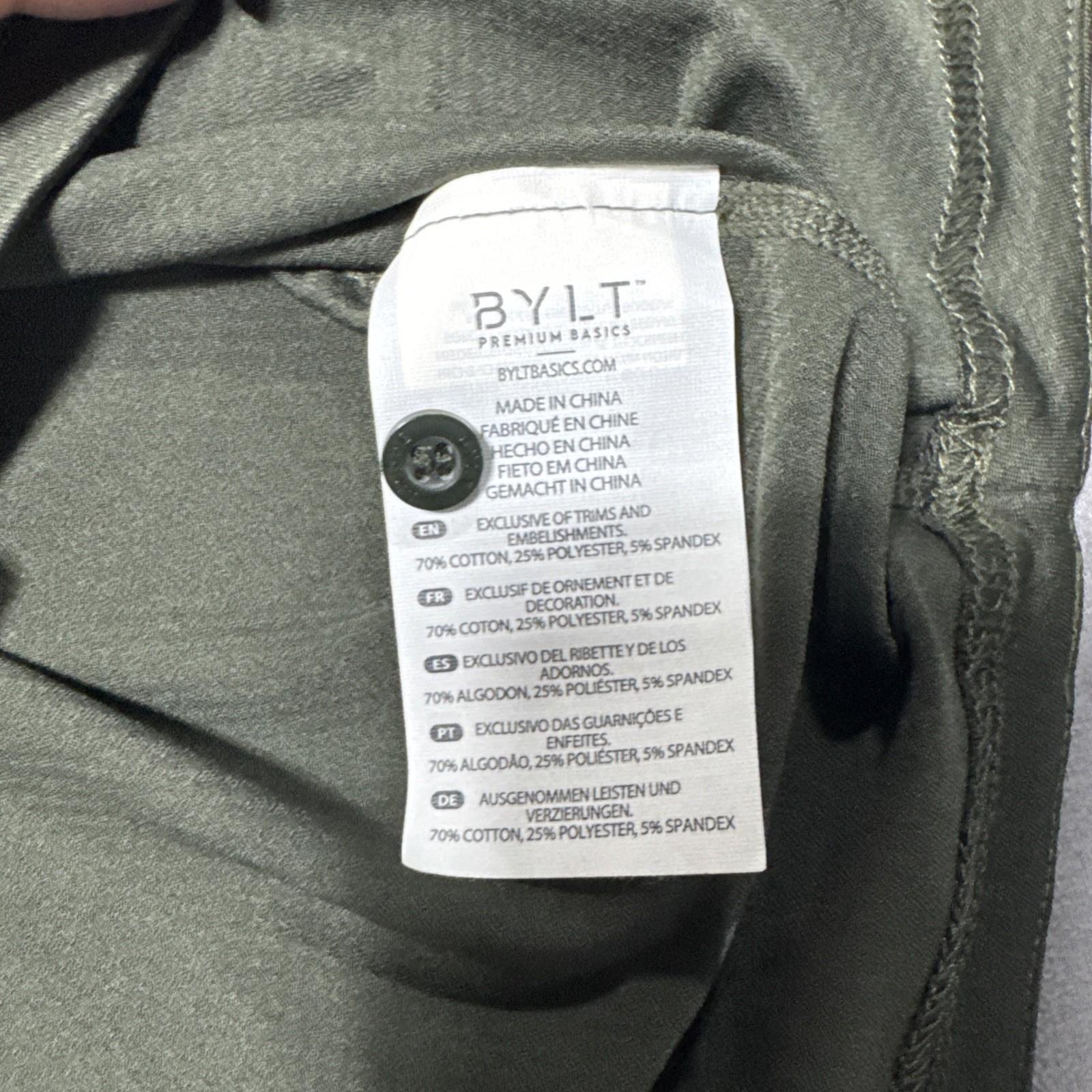 BYLT Solid Green Premium Basics Performance Men’s… - image 5